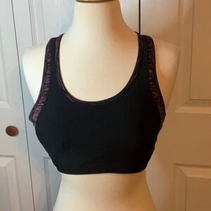 Central Park‎ Black Padded Sports Bra Medium